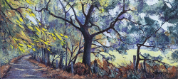 Early Autumn near Rake, Hampshire II | 2017 | Oil on Canvas | 35 x 68 cm
